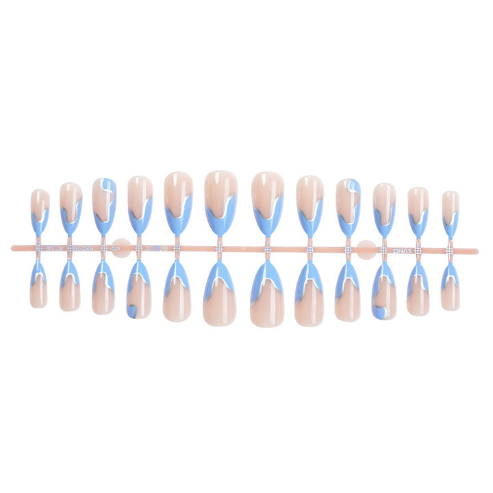 Artistic Press-On Nail Set with Modern Abstract Design Stornfield