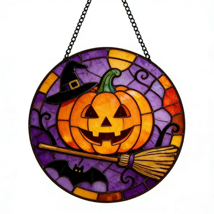 Decorative Skull Stained Glass Wall Art Stornfield