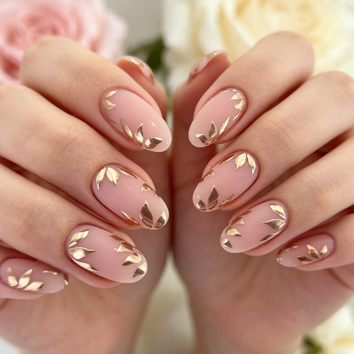Elegant Floral Acrylic Nail Enhancements Stornfield