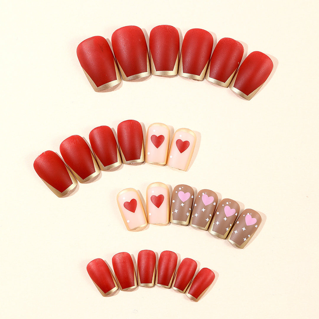 Heart Pattern Nail Art Extensions Stornfield