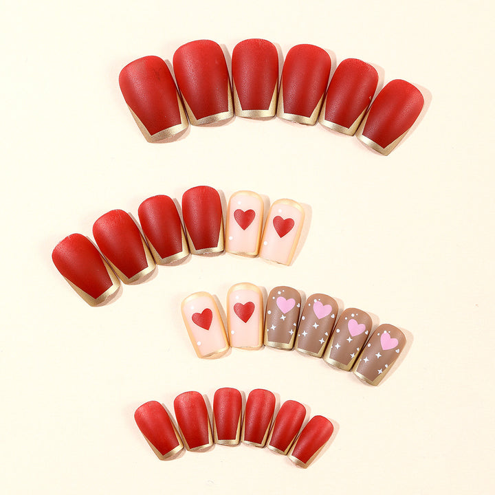Heart Pattern Nail Art Extensions Stornfield