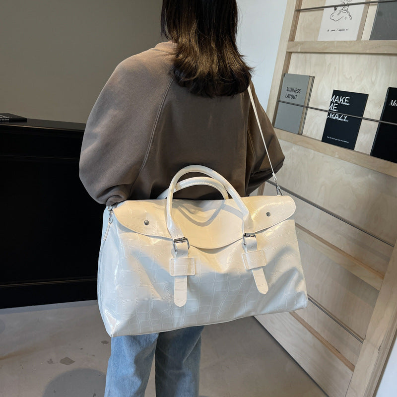 Crocodile Texture Luxury Travel Duffle Bag Stornfield