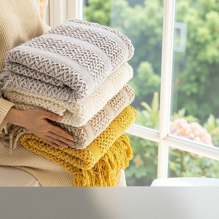 Cozy Knit Throw Blanket