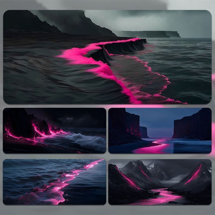 Artistic Ocean Wave Mouse Pad