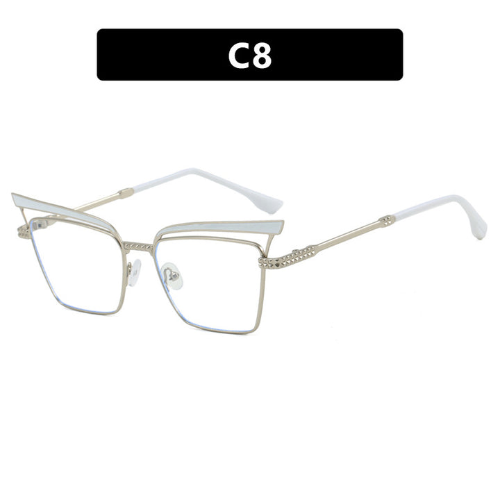 Women's square designer glasses with delicate metal frame Stornfield