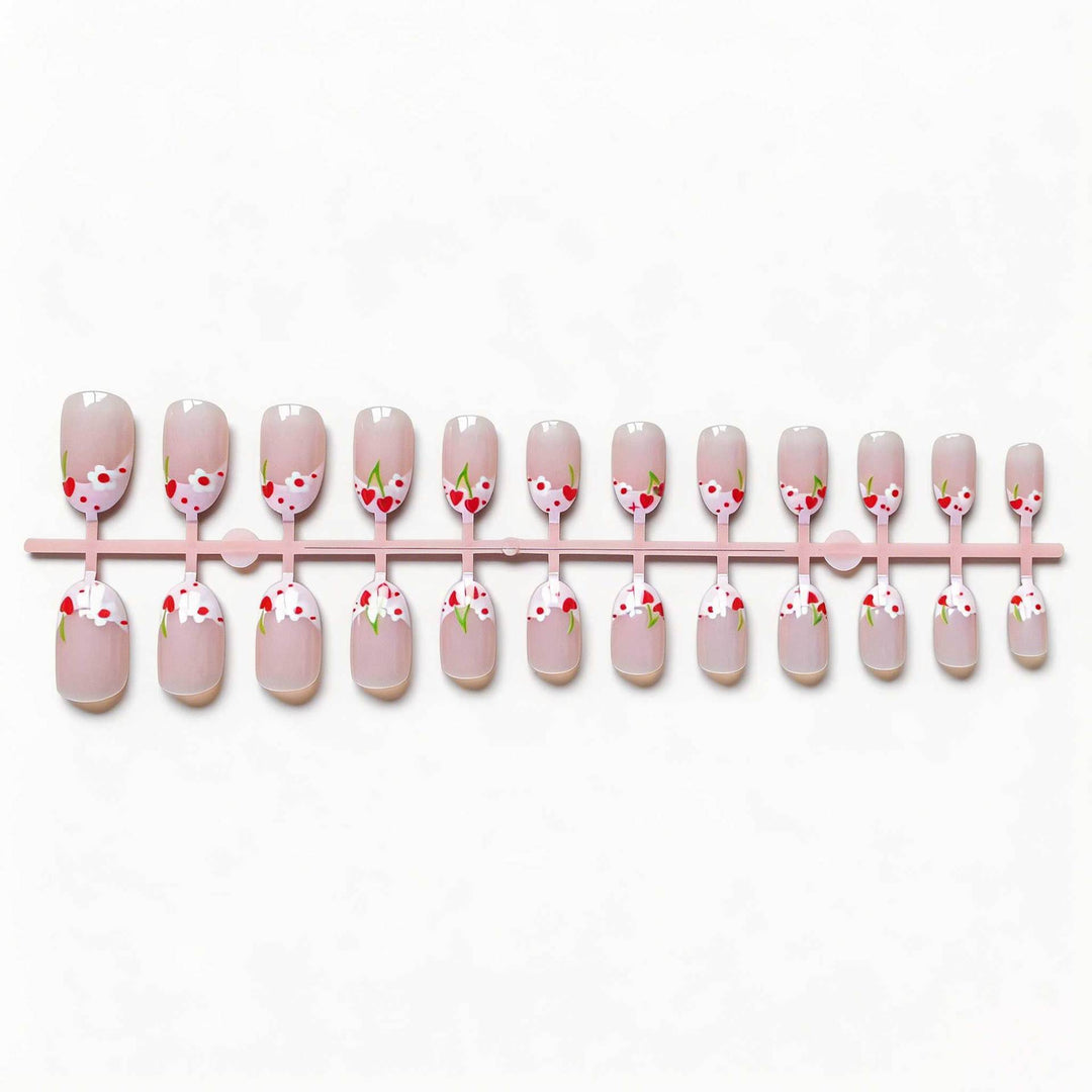 Floral Accent Manicure Design