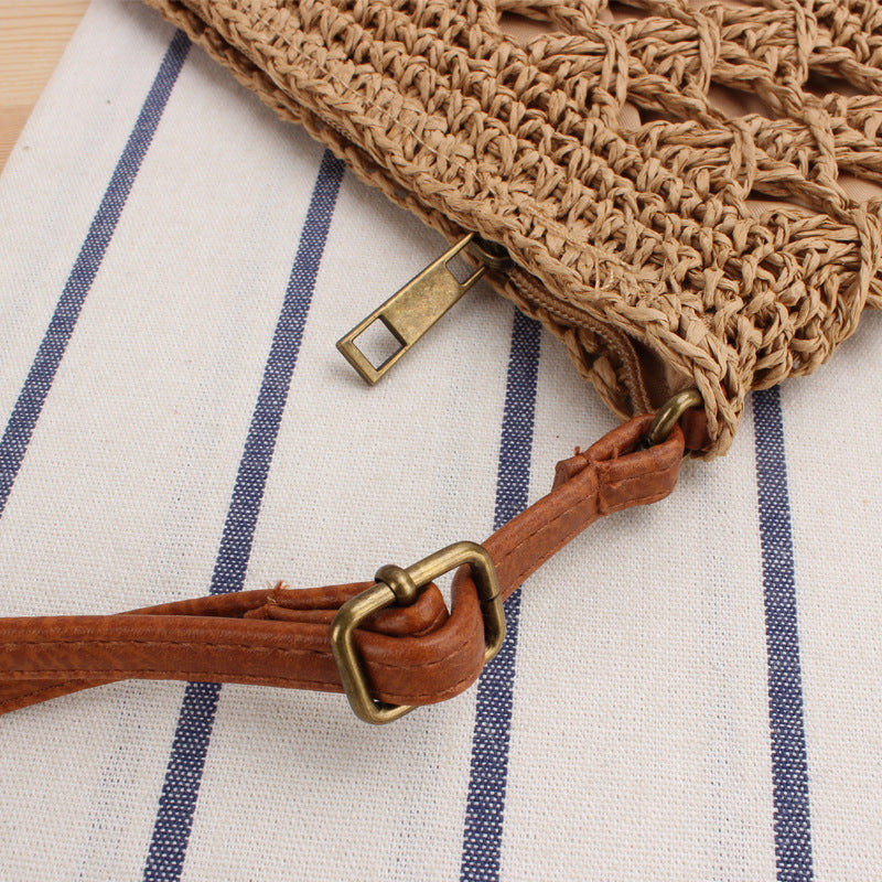 Handbag Made of Braided Natural Material with Adjustable Shoulder Strap Stornfield