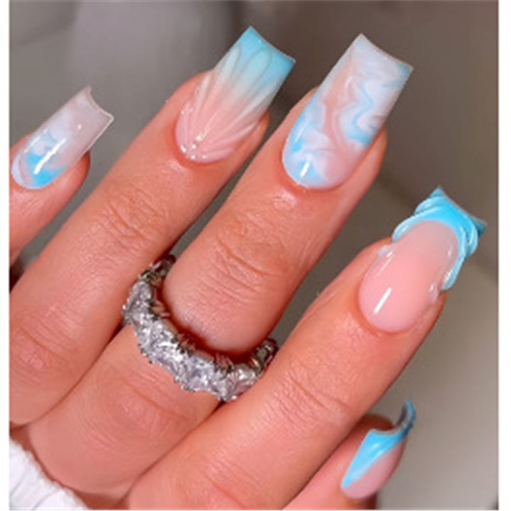 Artistic Press-On Nail Set with Premium Embellishments Stornfield