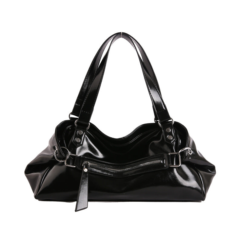 Sleek Leather Satchel Bag