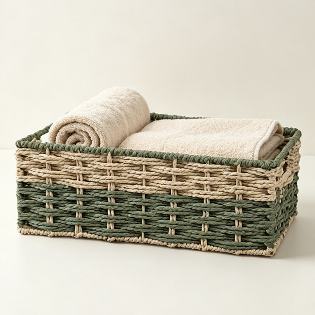 Handcrafted storage basket made of natural material Stornfield