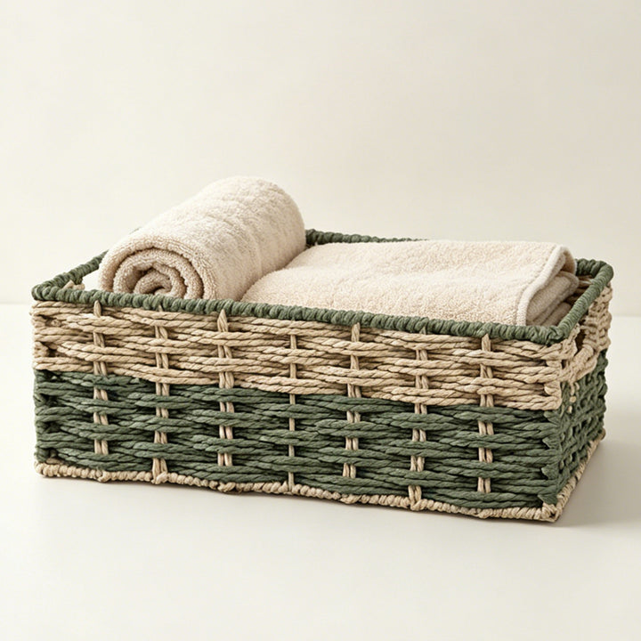 Handcrafted storage basket made of natural material Stornfield