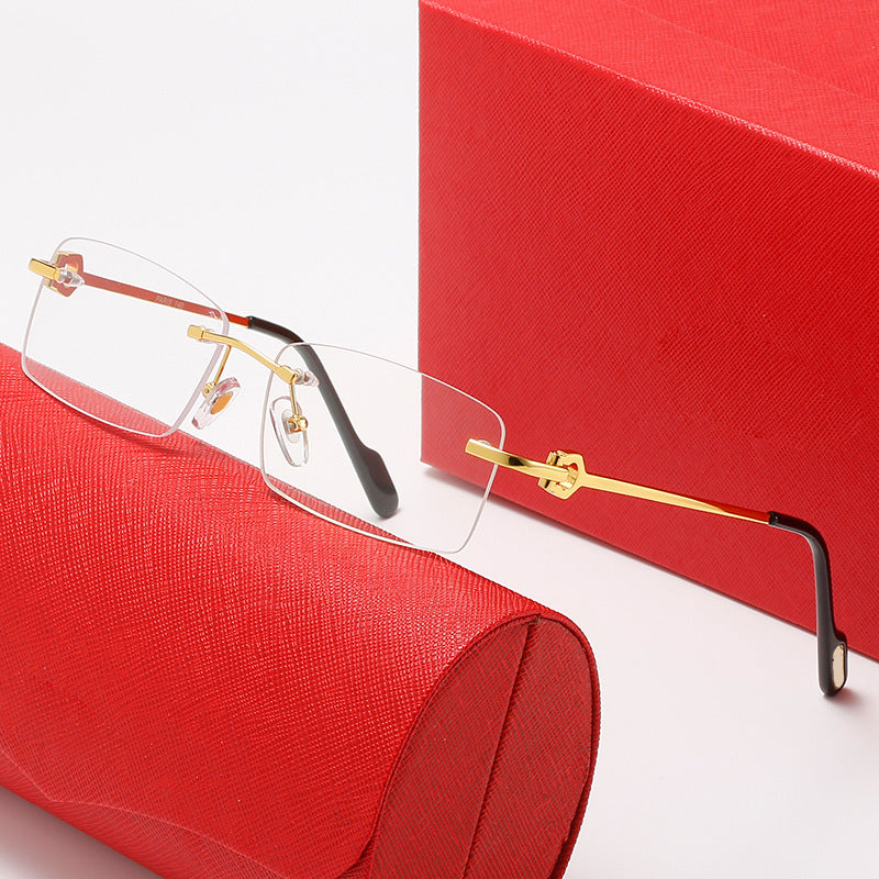 Women rectangular designer sunglasses with elegant metal frame Stornfield