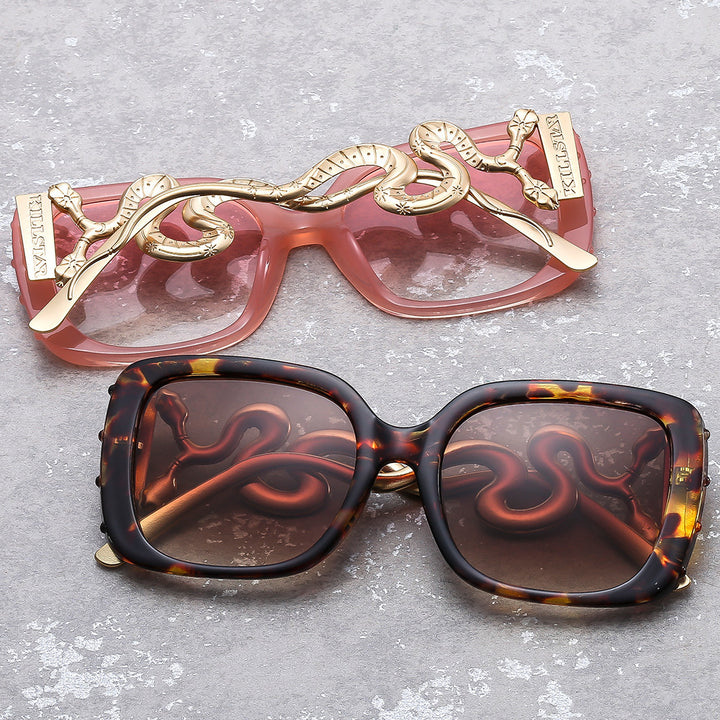 Women's extravagant designer sunglasses with luxurious snake frame Stornfield