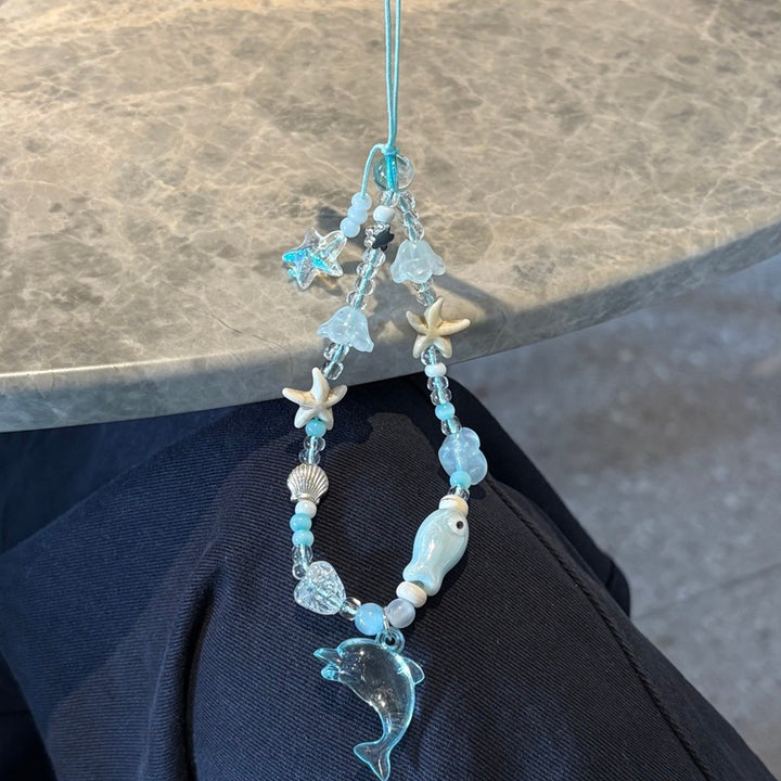 Dolphin and Starfish Beaded Charm Necklace Stornfield