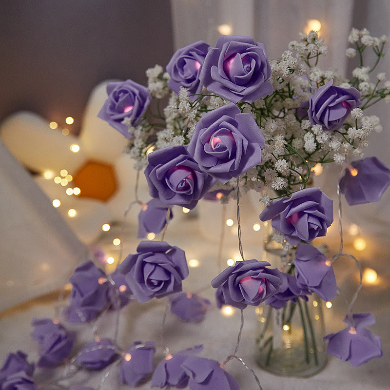 Decorative LED rose string lights Stornfield