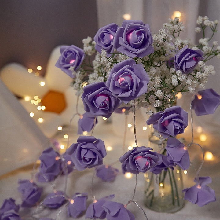 Decorative LED rose string lights Stornfield