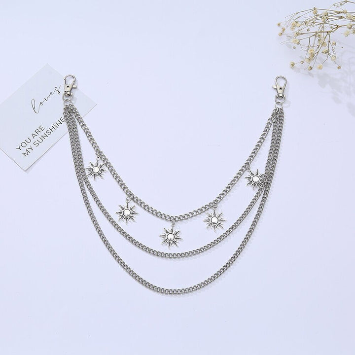 Fashionable chain necklace with sun motifs Stornfield