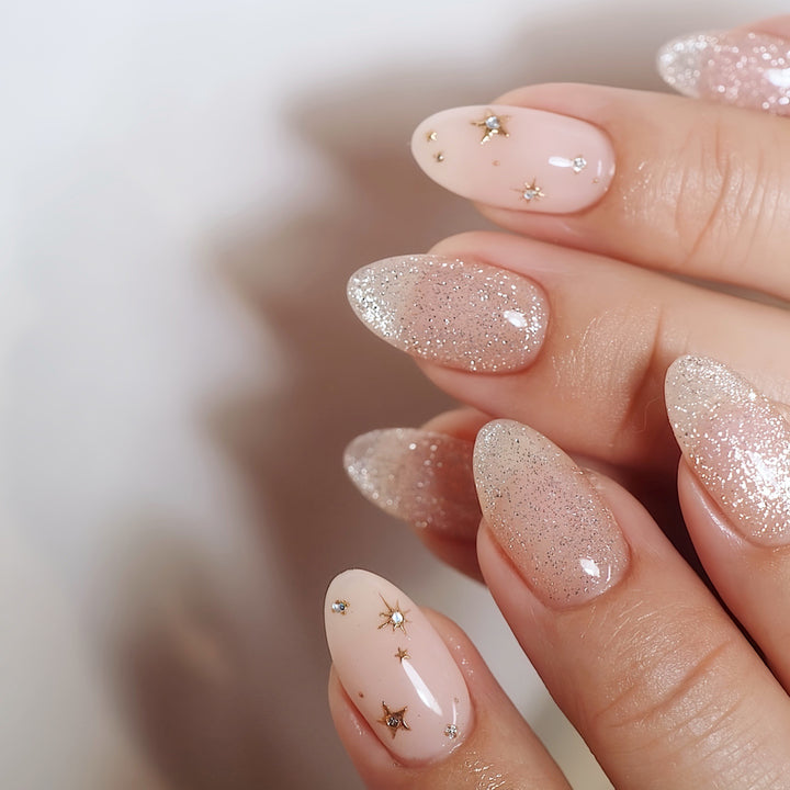 Glamorous Glittery Press-On Nail Art Stornfield