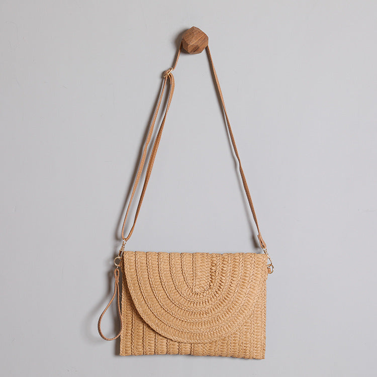 Handbag Made of High-Quality Woven Straw with Elegant Flap Closure Stornfield
