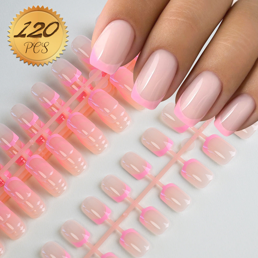 Decorative French Tip Press-On Nail Set Stornfield