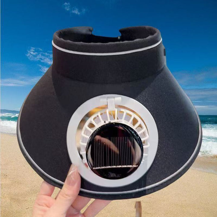Sport Sun Visor with detachable front fan, adjustable headband and reflective piping Stornfield