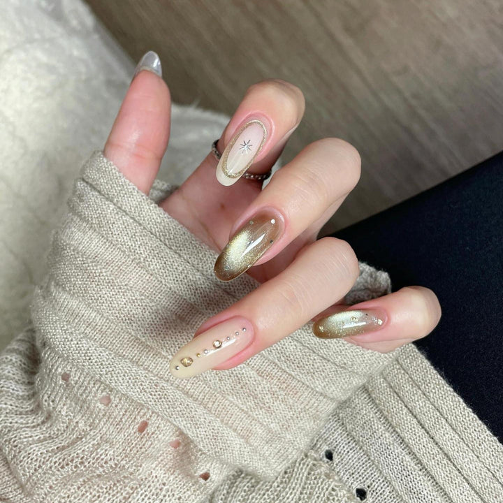 Artificial nails with glitter and star design Stornfield