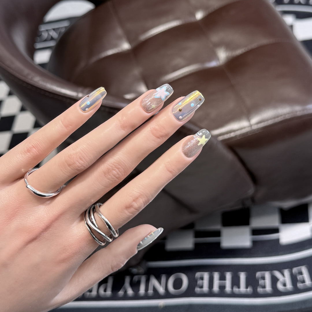 Artistic Starry Dream Press-On Nail Set Stornfield