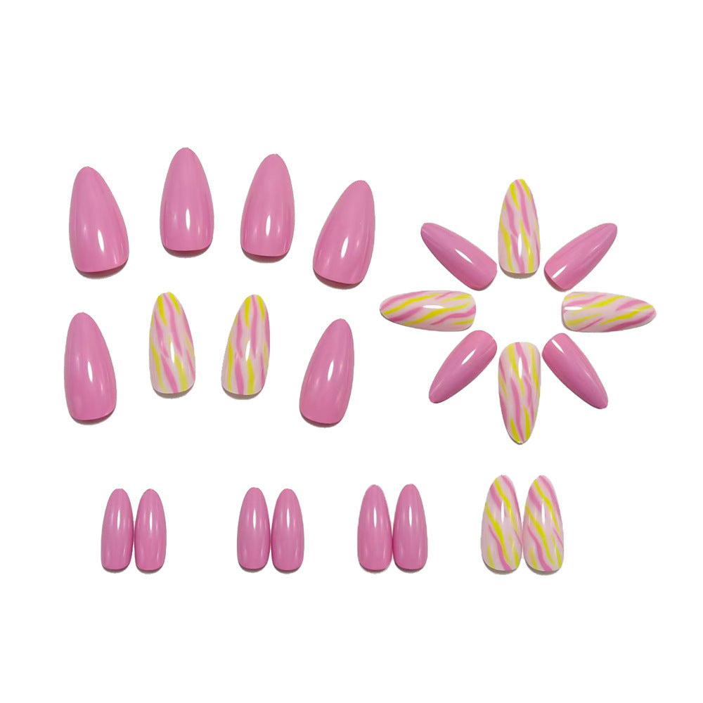 Acrylic nails with Creative Colorful Patterns Stornfield