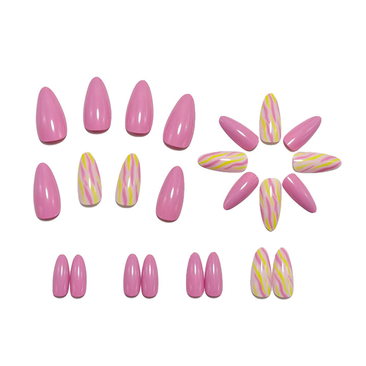 Acrylic nails with Creative Colorful Patterns Stornfield