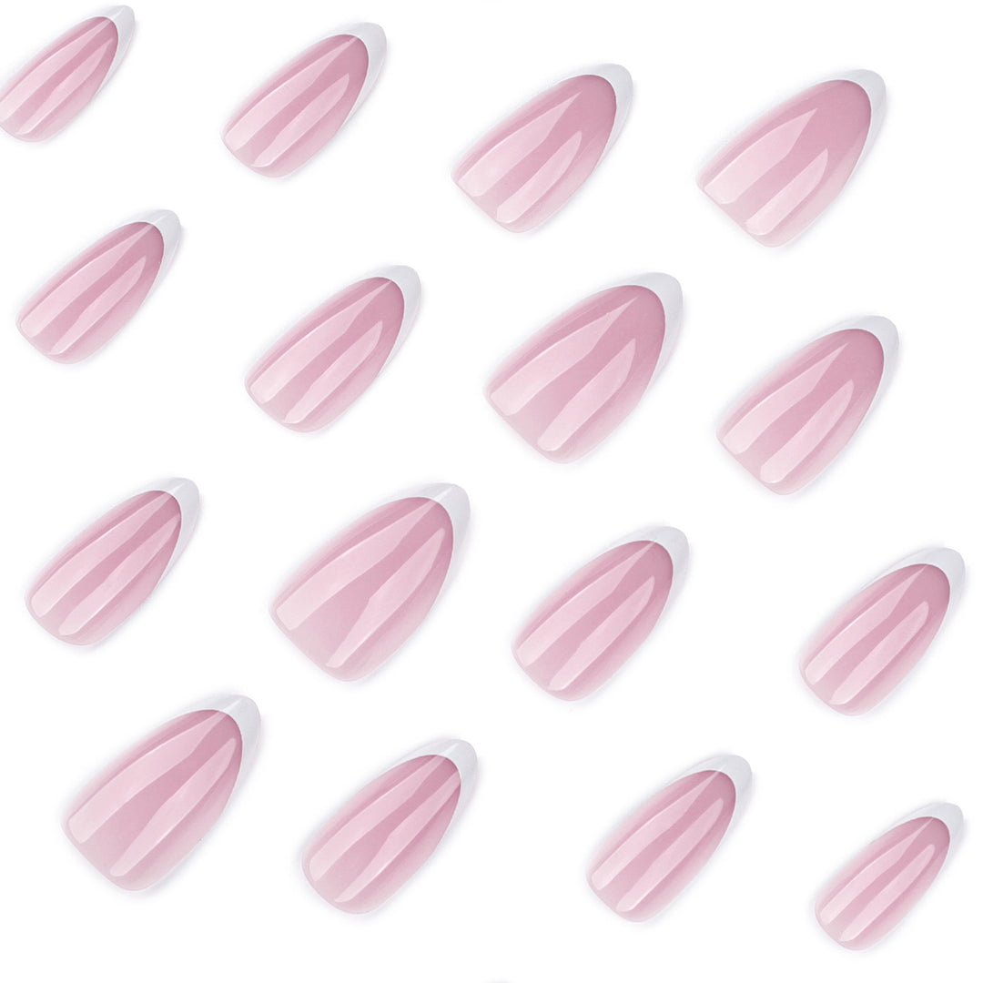Artful nail extensions with elegant gradient and precise French tip Stornfield