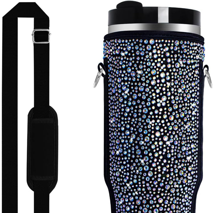 Ladies water bottle holder with sparkling rhinestones Stornfield