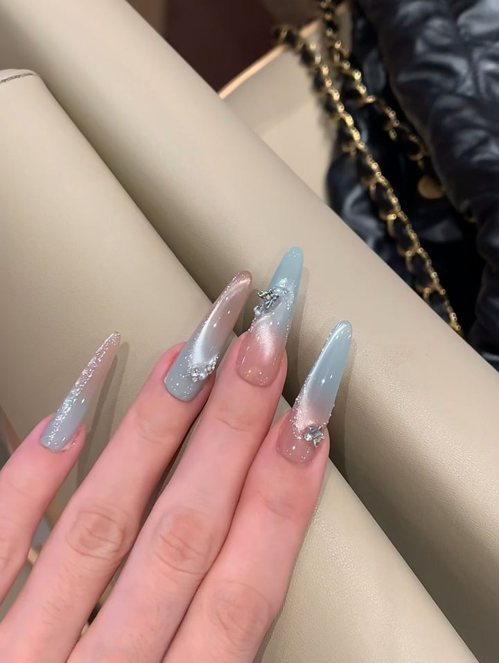 Artistic Ombre Stiletto Nail Extensions