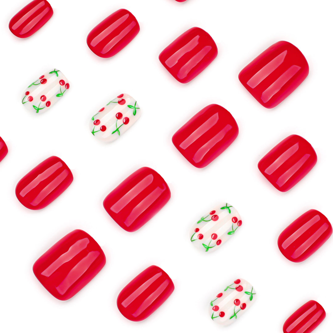 Creative nail art with fruity cherry design Stornfield