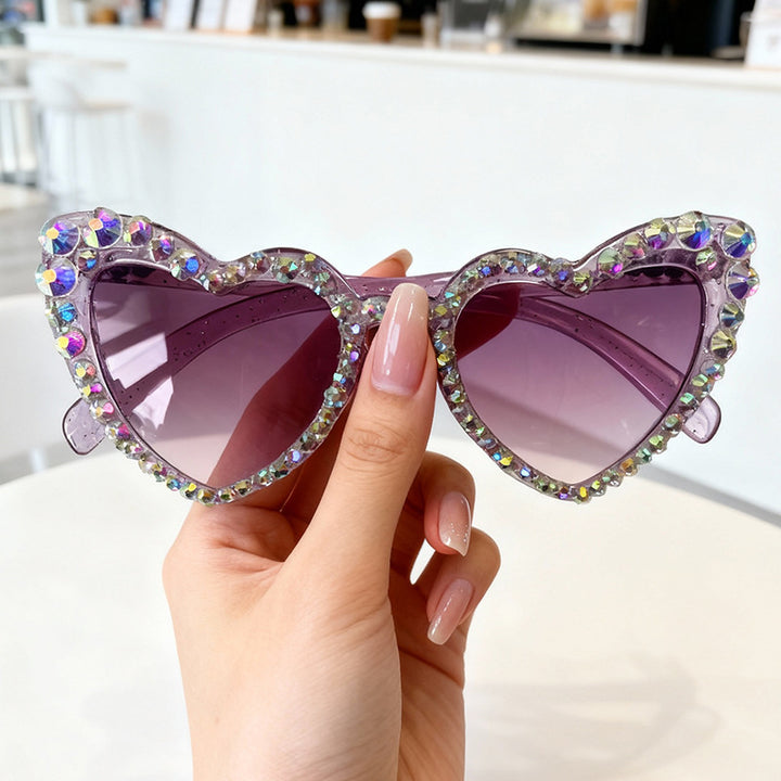 Rhinestone Heart-Shaped Sunglasses Stornfield