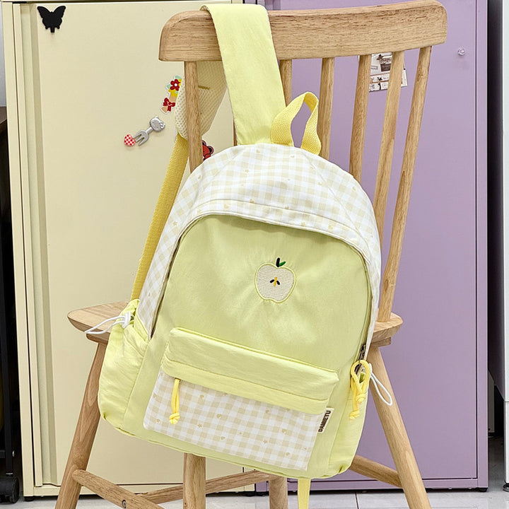 Playful Gingham Patterned Backpack Stornfield