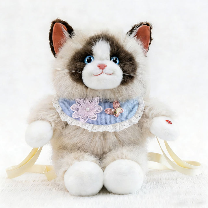 Plush Cat-Themed Backpack Stornfield