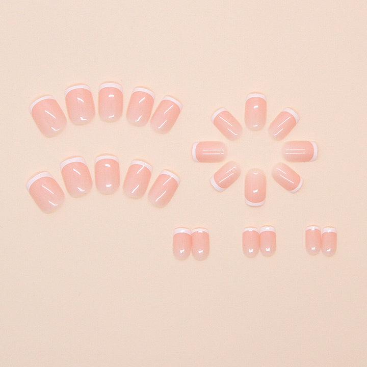 Artificial nail set with elegant French finish Stornfield