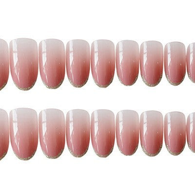 Glossy French Tip Press-On Nails Set Stornfield