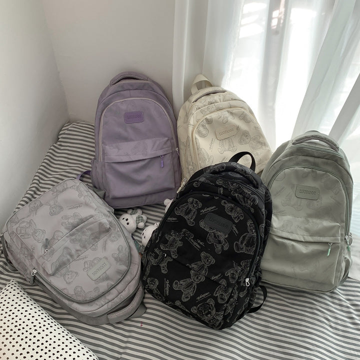 Backpack Made of Durable Nylon with Cute Bear Pattern Stornfield