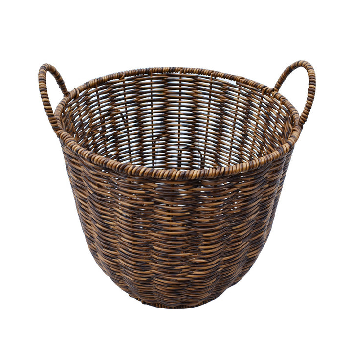 Artisan Woven Round Storage Basket Stornfield