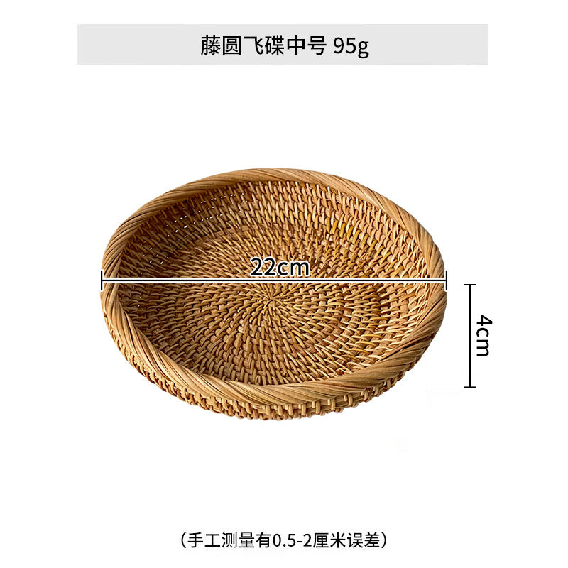 Ladies chic round basket made of natural willow material Stornfield