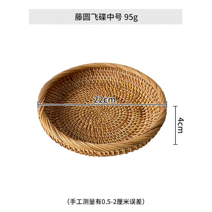 Ladies chic round basket made of natural willow material Stornfield