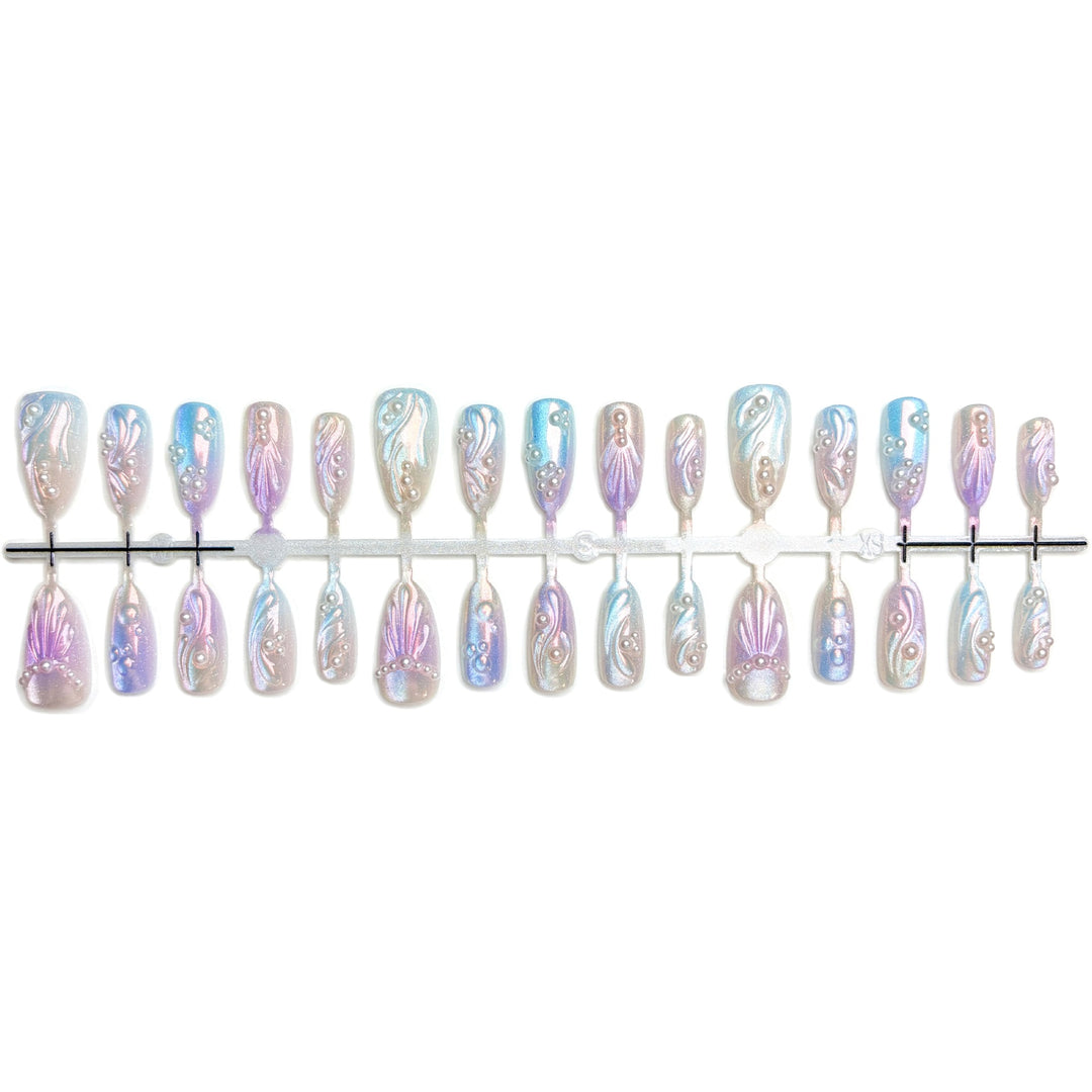 Elegant Pearl-Embellished Press-On Nail Set