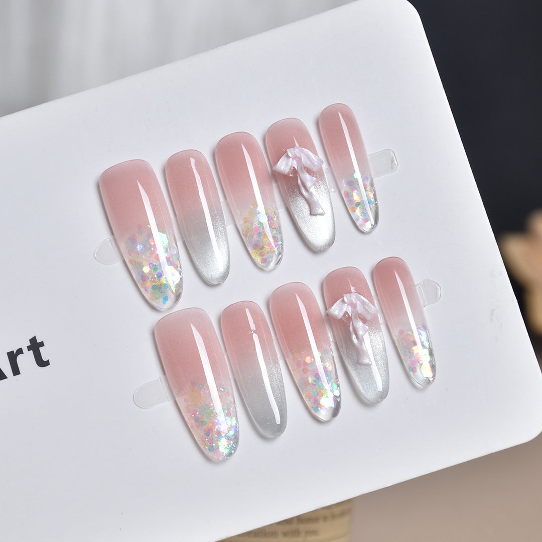 Elegant Glittering Press-On Nail Art Stornfield
