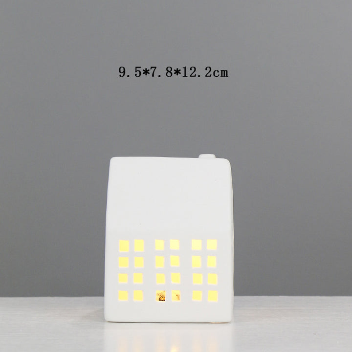 Ceramic House-Shaped Tea Light Holder Stornfeild