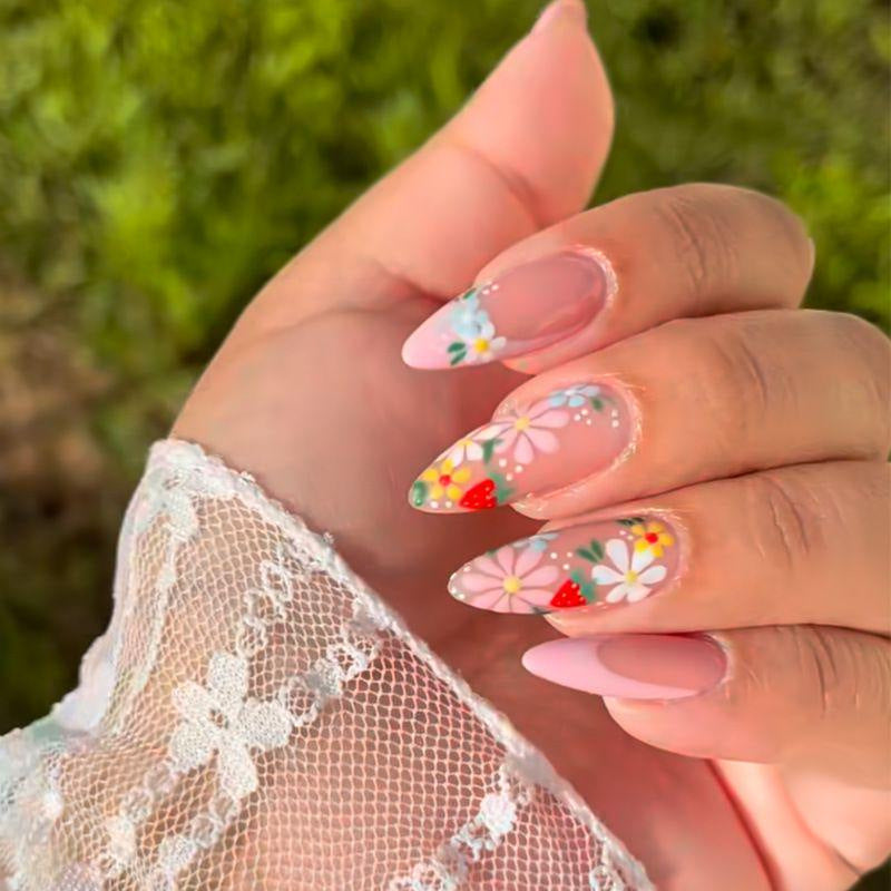 Floral Themed Acrylic Nail Art Set Stornfield