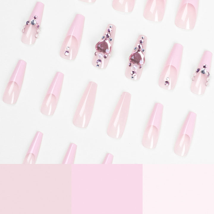 Glamorous nail extensions with glitter embellishments Stornfield