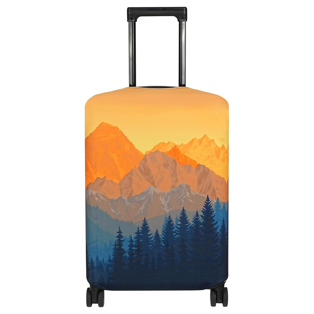 Unisex non-elastic suitcase cover with mandala motif, stretch protective cover for telescopic handle and wheels Stornfield