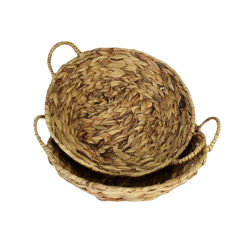 Handwoven Natural Serving Tray Set Stornfield