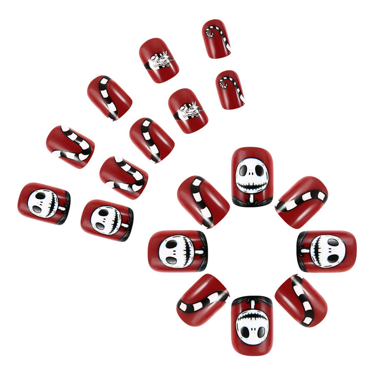 Halloween-Themed Artistic Press-On Nail Set Stornfield